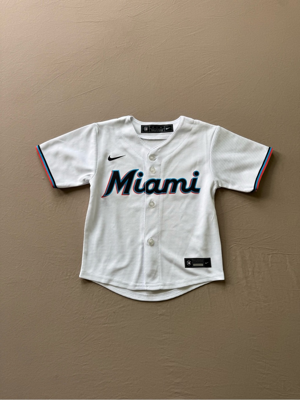 Toddler Miami Marlins Nike White Home Game
Jersey